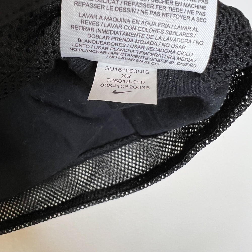 Nike Athletic Top with Drawstring Waist Cotton Black - Picture 5 of 7